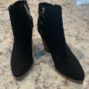 Marc Fisher Black Ankle Booties with Buckle Detail